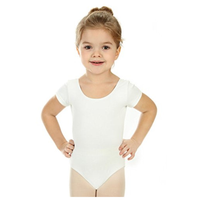 White RAD regulation short sleeve leotard