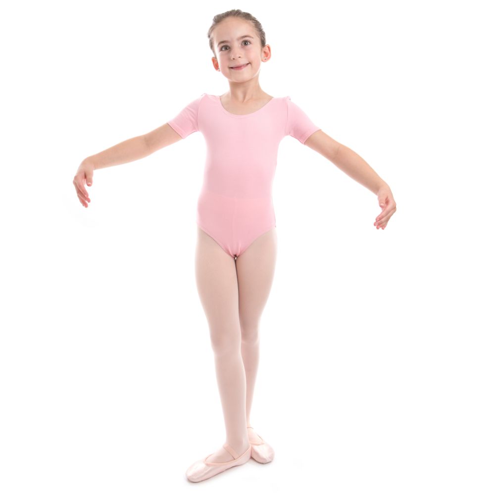 Pink Chloe Short-Sleeved Leotard