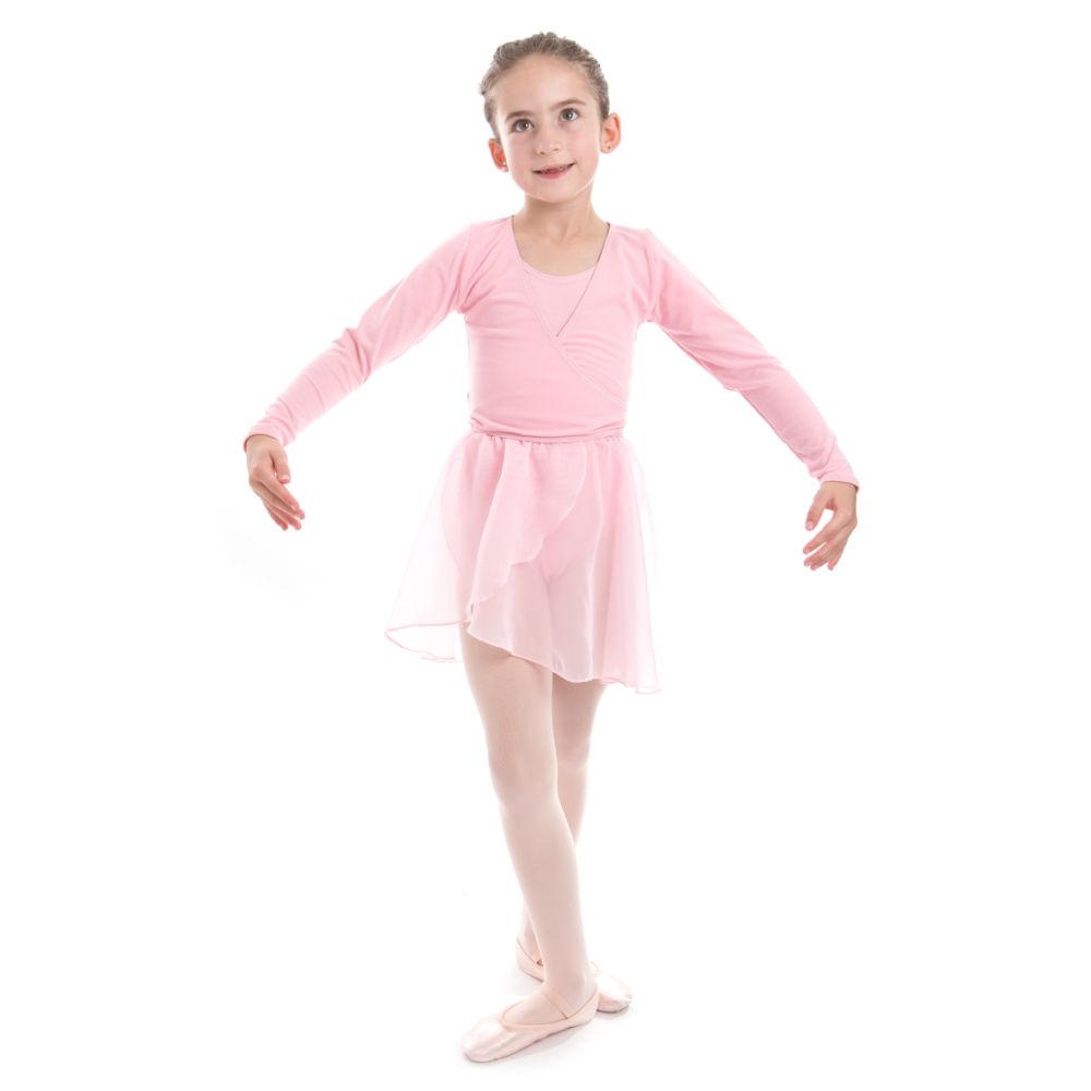 Pink crossover poly cotton lycra cardigan