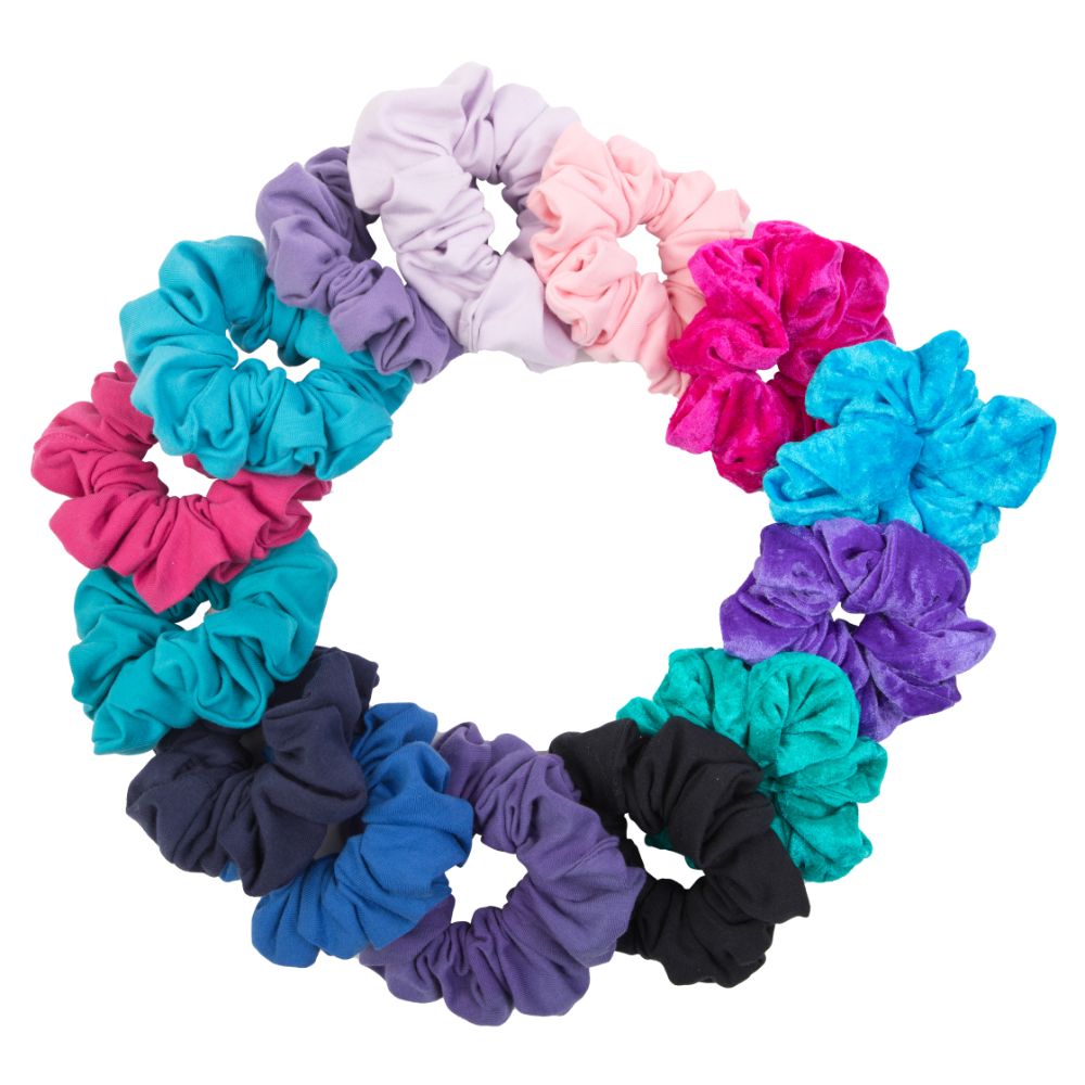 Long hair – in a ballet bun (grips and hair net) with black scrunchie