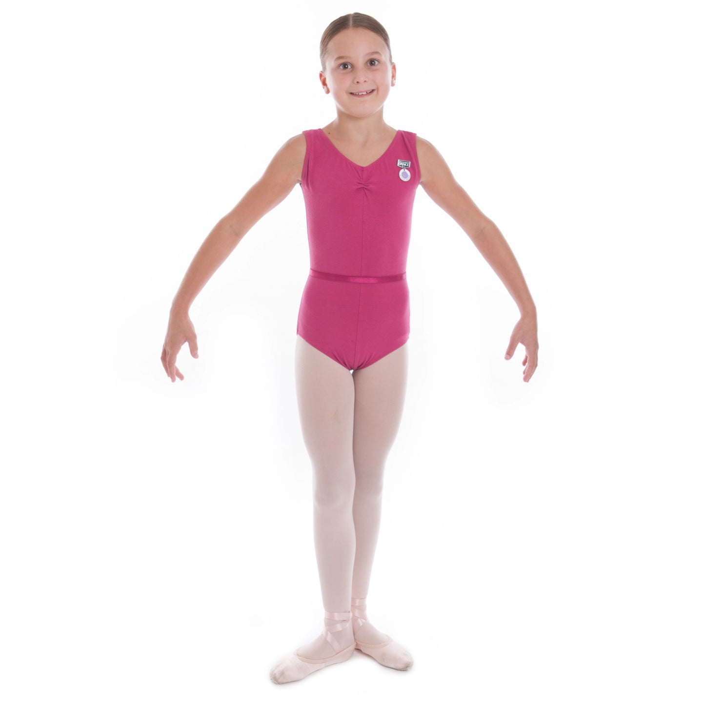 Mulberry Faith Sleeveless ruched front Leotard