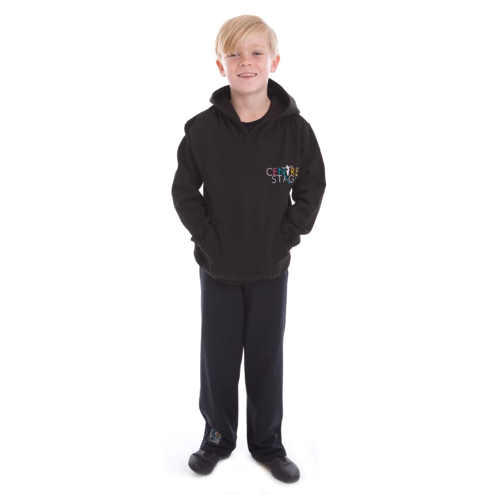 Boys – Black school logo hoodie