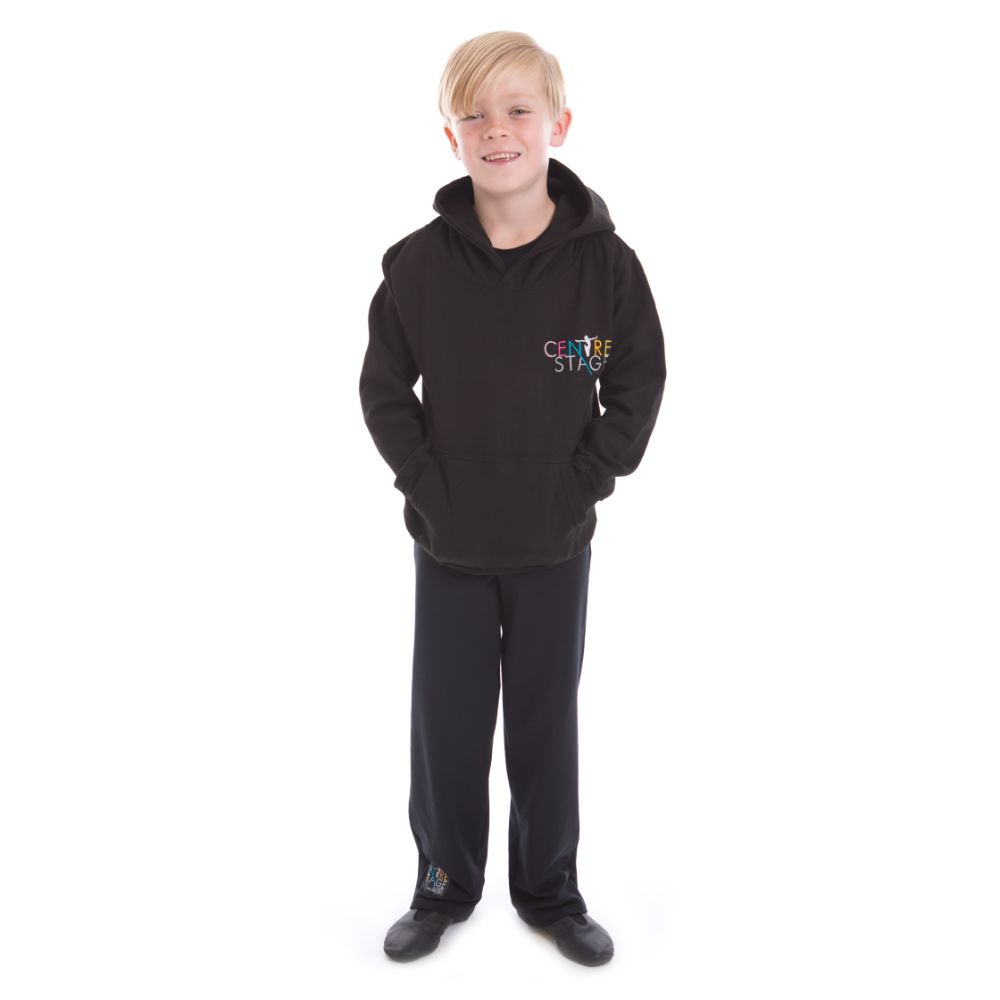 Boys – Platium Black school logo hoodie