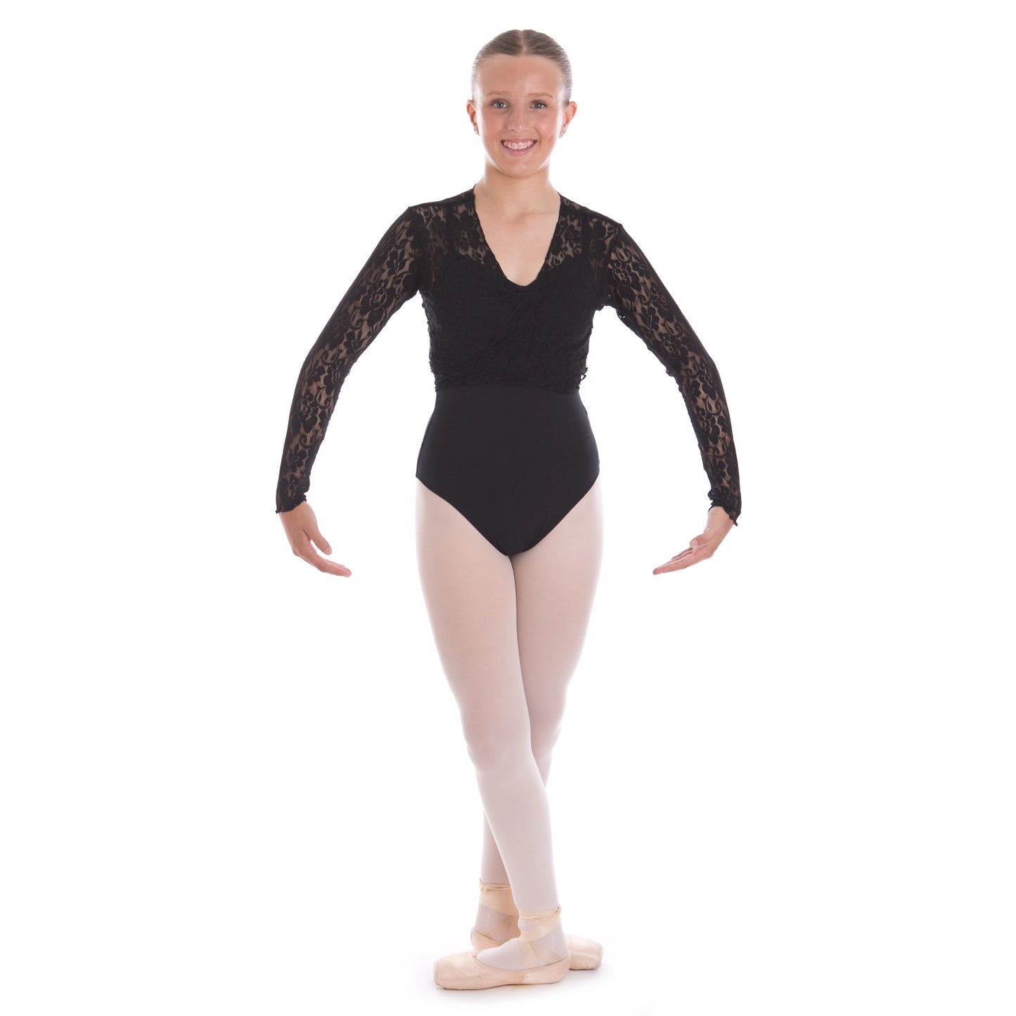Black Freed Alice Camisole Leotard in Cotton Lycra