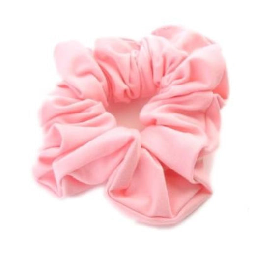 Long hair – in a ballet bun (grips and hair net) with lilac bun scrunchie