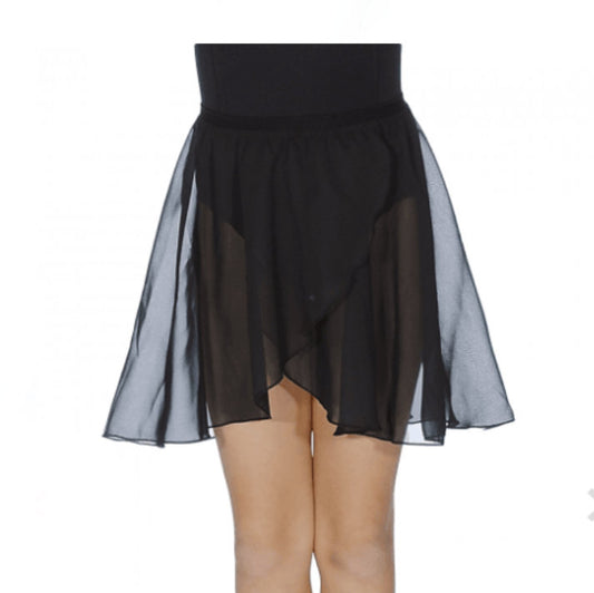 Black short chiffon skirt